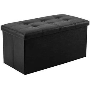 30 inches Folding Storage Ottoman, 80L Storage Bench for Bedroom and Hallway